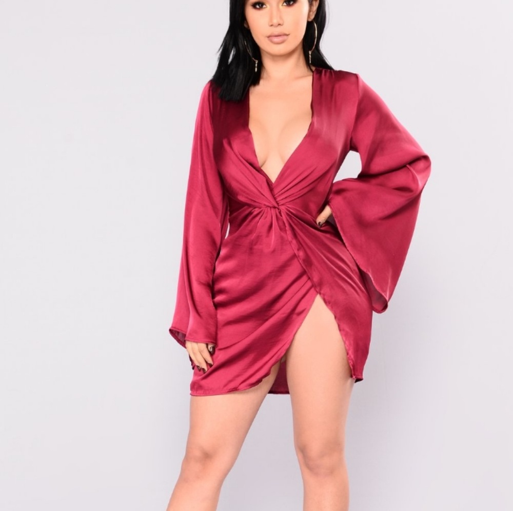 Fashion Nova "Sugar land satin dress"